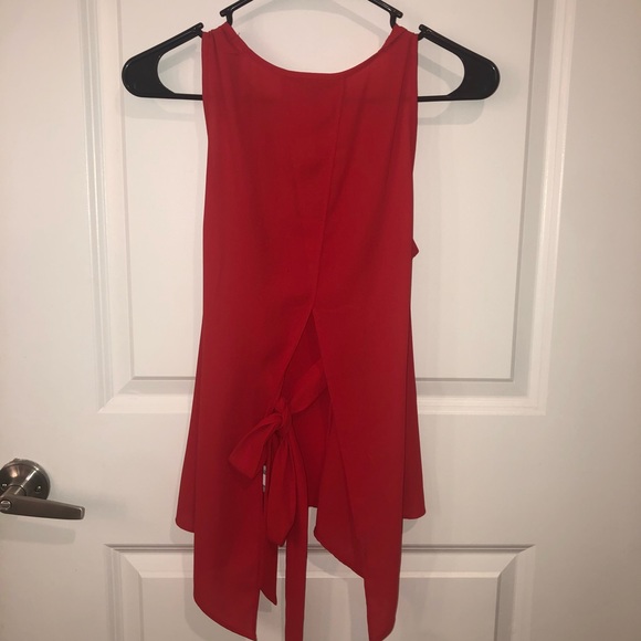 Express top, XS, Red, Open Back, Tie detail - Picture 4 of 7